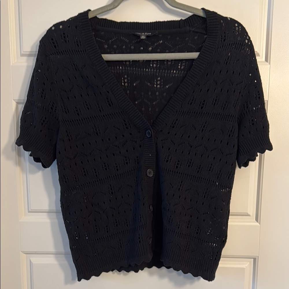Lucky Brand Black Knit Sweater